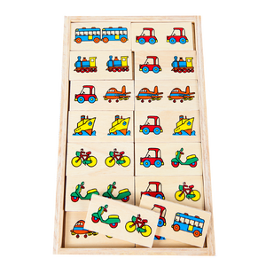 โดมิโนคมนาคม โดมิโน่ยานพาหนะ รถ, ของเล่นไม้, ของเล่นเสริมพัฒนาการ, ของเล่นเด็กอนุบาล, สื่อการสอนเด็กอนุบาล