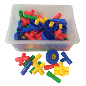 ตัวต่อรูปท่อ130 ชิ้น ,ตัวต่อท่อ ของเล่นเสริมพัฒนาการ, ของเล่นเด็กอนุบาล, สื่อการสอนเด็กอนุบาล