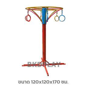 เครื่องเล่นสนามเหล็ก ห่วงโหน หมุน 6 ห่วง รุ่นห่วงโหนทรงต้นไม้,เครื่องเล่นสนามกลางแจ้ง, Outdoor Playground, ราคาโรงงาน สินค้าสั่งผลิต 10-20 วัน