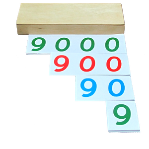 บัตรอ่านตัวเลข (ใหญ่), ของเล่นไม้, ของเล่นเสริมพัฒนาการ, ของเล่นเด็กอนุบาล, สื่อการสอนเด็กอนุบาล,มอนเตสซอรี่ ,montessori, สื่อการสอนประถม