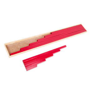 บันไดยาว, (สีแดง), พลองแดง ,ของเล่นไม้ ,สื่อการสอน ผลิตในไทย,ของเล่นเสริมพัฒนาการ,มอนเตสซอรี่ ,montessori, สื่อการสอนประถม