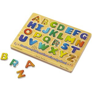 พัซเซิลมีเสียง ส่งเสริมการเรียนรู้ ตัวอักษร การออกเสียง Sound Puzzles - Alphabet Melissa&Doug, ของเล่นเสริมพัฒนาการ, ของเล่น