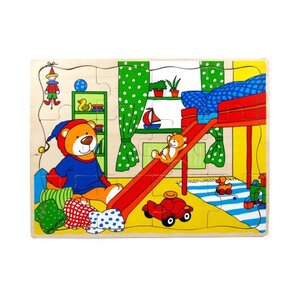 จิ๊กซอว์ห้องนอนหมี 12 ชิ้น,ของเล่น,ห้องนอนหมี ,ของเล่นไม้,จิ๊กซอว์,ของเล่นเสริมทักษะการเรียนรู้, ของเล่นเสริมพัฒนาการเด็กอนุบาล, สื่อการสอนปฐมวัย, พร้อมส่ง