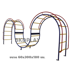 เครื่องเล่นสนาม กลางแจ้ง เหล็ก ชุดอุปกรณ์ ปีนป่ายตัว M Outdoor Playground, ราคาโรงงาน สินค้าสั่งผลิต 10-20 วัน