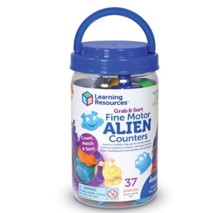 ชุดตัวนับจำนวนมนุษย์ต่างดาว พร้อมที่คีบฝึกกล้ามเนื้อมือ ของเล่นเสริมพัฒนาการ ,ของเล่นเสริมทักษะ,ของเล่นเด็ก, สื่อการสอนอนุบาล