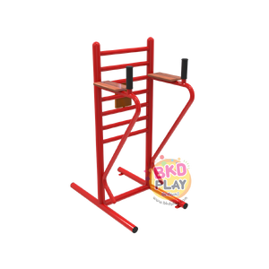 เครื่องออกกำลังกายกลางแจ้งผู้ใหญ่,บาร์ยกตัวบริหารหน้าท้อง-โคนขา,ลานกีฬาอเนกประสงค์, สวนสาธารณะ ,เทศบาล,หมู่บ้าน,ผลิตในไทย, สั่งทำตามสีที่ต้องการได้ ขนาด 60x60x170 ซม.