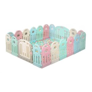 คอกกั้นเด็ก, สีหวานพาสเทล ,รั้วกั้นเด็ก, พลาสติก มีประตูปิดเปิด, บ่อบอล สินค้าพร้อมส่ง คิดค่าส่งตามจริง