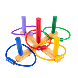 โยนห่วงไม้ ของเล่นเสริมพัฒนาการ ,ของเล่นเสริมทักษะ,ของเล่นเด็ก, สื่อการสอนอนุบาล