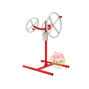 เครื่องออกกำลังกายกลางแจ้งผู้ใหญ่,บริหารแขน-บริหารหัวไหล่-ยืดเส้น (แบบหมุนวงล้อผสม),ลานกีฬาอเนกประสงค์ สวนสาธารณะ ,เทศบาล,หมู่บ้าน,ผลิตในไทย, สั่งทำตามสีที่ต้องการได้ ขนาด 60x100x160 ซม.