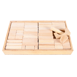 กระบะ,บล็อก,ไม่ทำสี 60 ชิ้น ,ของเล่นบล๊อกไม้ ,บล็อคไม้, blockไม้ ของเล่นไม้, ของเล่นเสริมพัฒนาการ, ของเล่นเด็กอนุบาล, สื่อการสอนเด็กอนุบาล