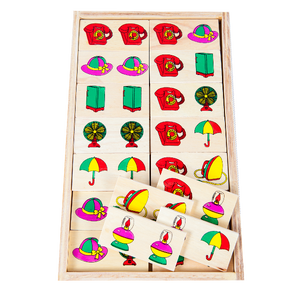 โดมิโน จับคู่ของใช้ สิ่งของ , ของเล่นไม้, ของเล่นเสริมพัฒนาการ, ของเล่นเด็กอนุบาล, สื่อการสอน