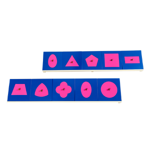 แผ่นเหล็กเรขา10ทรงพร้อมฐาน กรอบเรขาสีชมพู, ของเล่นไม้, ของเล่นเสริมพัฒนาการ, ของเล่นเด็ก, สื่อการสอน,มอนเตสซอรี่ ,montessori, สื่อการสอนประถม