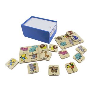 เกมจับคู่ภาพเหมือนชุดสัตว์บก 28 ชิ้น , ของเล่นไม้, ของเล่นเสริมพัฒนาการ, ของเล่นเด็กอนุบาล, สื่อการสอนเด็กอนุบาล วัสดุและสี ปลอดภัยต่อเด็ก มีมาตรฐาน มอก. ตามที่ สพฐ. กำหนด