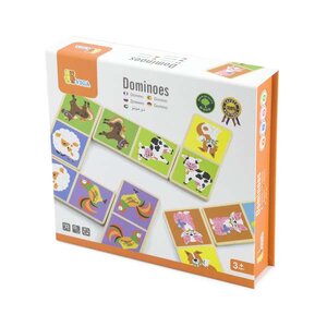 โดมิโนไม้สัตว์ในฟาร์ม 28 ชิ้น ของเล่น, ของเล่นเด็ก , ของเล่นไม้, ของเล่นเสริมพัฒนาการ, ของเล่นเด็กอนุบาล, สื่อการสอนเด็กอนุบาล