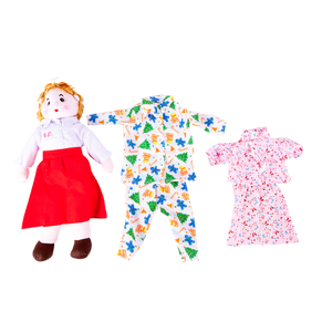 ตุ๊กตาฝึกแต่งตัว (พร้อมเสื้อผ้า 3 ชุด) ของเล่นเสริมพัฒนาการ ,ของเล่นเสริมทักษะ,ของเล่นเด็ก, สื่อการสอนอนุบาล