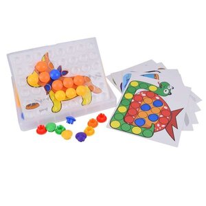 ชุดตัวต่อโมเสคลูกกระดุมสีสัน, ของเล่นเสริมพัฒนาการ, ของเล่นเด็กอนุบาล, สื่อการสอนเด็กอนุบาล