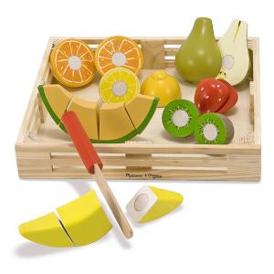ชุดเล่นหั่นผลไม้จะช่วยส่งเสริมการเล่นสวมบทบาท Cutting Fruit - Wooden Play Food Set, รุ่น 4021 ของเล่น,ของเล่นเสริมพัฒนาการ, ของเล่นอเมริกา,melissa & doug