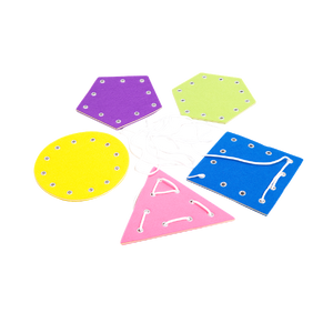 ชุดร้อยเชือก เรขาคณิต ของเล่นเสริมพัฒนาการ ,ของเล่นเสริมทักษะ,ของเล่นเด็ก, สื่อการสอนอนุบาล