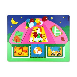 จิ๊กซอว์ตัวต่อชุดโรงละครสัตว์,ของเล่น,โรงละครสัตว,ของเล่นไม้,จิ๊กซอว์,ของเล่นเสริมทักษะการเรียนรู้, ของเล่นเสริมพัฒนาการเด็กอนุบาล, สื่อการสอนปฐมวัย, พร้อมส่ง