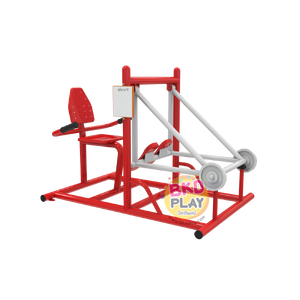 เครื่องออกกำลังกายกลางแจ้งผู้ใหญ่,บริหารขา เข่า น่อง แบบขาถีบ ลูกน้ำหนัก,ลานกีฬาอเนกประสงค์ ,สวนสาธารณะ ,เทศบาล ,หมู่บ้าน ,ผลิตในไทย ,สั่งทำตามสีที่ต้องการได้ ขนาด 100x120x100 ซม.