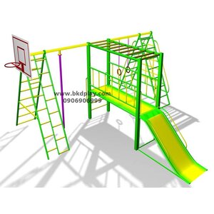 อุปกรณ์ปีนป่าย+สไลเดอร์+แป้นบาสเครื่องเล่นสนาม กลางแจ้ง เหล็ก ,บาร์โหน ตั้งพื้น ,ปีนป่าย,ของเล่นสั่งผลิต 10-20 วัน