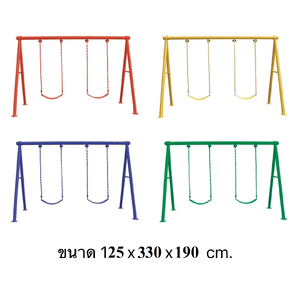 ชิงช้า2ที่นั่งโครงเหล็ก ชิงช้าเด็กโต เสาใหญ่ พร้อมส่ง, ชิงช้าเหล็ก ของเล่นสนาม, เครื่องเล่นสนามกลางแจ้ง พร้อมส่ง