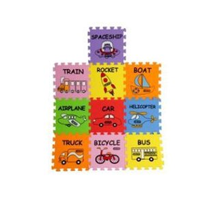 ชุดอีวีเอปูพื้นเสริมพัฒนาการลายยานพาหนะ 10 แผ่น แผ่นโฟมปูพื้นกันกระแทก EVA , โฟมกันกระแทก, จิ๊กซอ ,แผ่นรองคลาน,โฟมปูพื้น,จิ๊กซอว์ปูพื้น, พร้อมส่ง ราคาโรงงาน