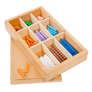 โซ่ลูกปัดสั้น พร้อมกล่อง ,ของเล่นเสริมพัฒนาการ, ของเล่นเด็ก, สื่อการสอนมอนเตสซอรี่ ,montessori, สื่อการสอนประถม