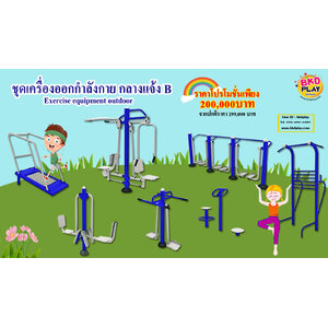 ชุดเครื่องออกกำลังกายกลางแจ้ง B, ออกกำลังกายผู้ใหญ่ ,เครื่องออกกำลังกายสวนสาธารณะ หมู่บ้าน, สนามกีฬา ลานกีฬา OutdoorPlayground,ราคาโรงงาน