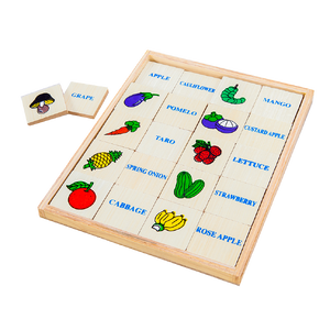 ของเล่น, ของเล่นเด็ก, จิ๊กซอว์, ตัวต่อ, เรียนรู้คำศัพท์, ผัก-ผลไม้ 40 คำ, ของเล่นไม้, ของเล่นเสริมพัฒนาการ