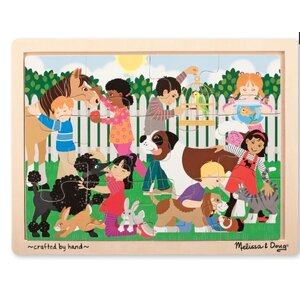 ชุดจิ๊กซอไม้ รูปสัตว์เลี้ยง ส่งเสริมให้น้องๆได้รู้จักคิด และการมีสมาธิ Pets Friendship Jigsaw (12pc) Melissa&Doug, ของเล่นเสริมพัฒนาการ, ของเล่น