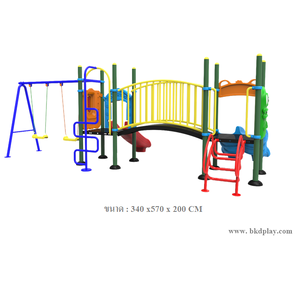 ชุดหอปีนป่าย +สไลด์80 +ชิงช้า 2ที่นั่ง เครื่องเล่นสนาม กลางแจ้ง เหล็ก, สไลเดอร์,ของเล่น สั่งผลิต 10-20 วัน