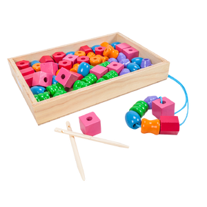 ลูกปัดไม้ สารพัดทรงสี , ของเล่นไม้, ของเล่นเสริมพัฒนาการ, ของเล่น, สื่อการสอนเด็กอนุบาล พร้อมส่ง