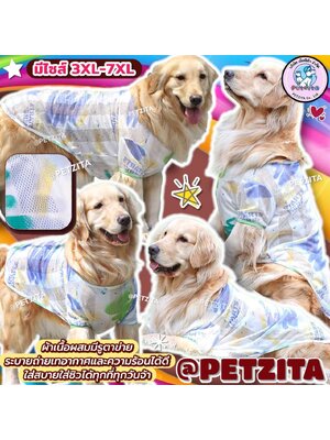 🇹🇭พร้อมส่ง🇹🇭💕🌈🦮 BIG SIZE เสื้อแฟชั่น หมาใหญ่ ผ้าใส่สบาย สุนัขพันธุ์กลาง ถึง สุนัขพันธุ์ใหญ่ สัตว์เลี้ยง