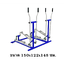 เครื่องออกกำลังกาย กลางแจ้ง อุปกรณ์บริหารขา-เข่า-สะโพก-แขน (แบบวิ่งต่างระดับคู่) ลานกีฬา อเนกประสงค์ สนามกีฬา ผลิตในไทย สั่งทำตามสีที่ต้องการได้