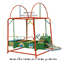 เครื่องเล่นสนามกลางแจ้ง เหล็ก ชุดรถไฟโยก 6 ที่นั่ง รถโยก Outdoor Playground, ราคาโรงงาน สินค้าสั่งทำ 10-20 วัน