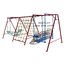 เครื่องเล่นสนามกลางแจ้ง เหล็ก ชุดปีนป่ายรวมรถไฟ พร้อมชิงช้านั่งคู่ OutdoorPlayground,ผลิตเครื่องเล่นสนาม,เครื่องเล่นในสนามเด็กเล่น,เครื่องเล่นงบสพฐ.,ประชารัฐ, ราคาโรงงาน