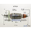 ทุ่นหินเจียร 4นิ้ว (S) Maktec มาคเทค รุ่น MT954 - Makita มากีต้า รุ่น M9504B ขดลวดทองแดงแท้ ไฟมาเต็มกำลัง คุ้มค่า คุ้มราคา ทุ่นลูกหมู กำลังไฟ 570w. (สีของใบพัดไม่มีผลต่อการใช้งาน) อะไหล่ลูกหมู