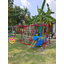 เครื่องเล่นสนามกลางแจ้ง เหล็ก ชุดปีนป่ายรวมรถไฟ พร้อมชิงช้านั่งคู่ OutdoorPlayground,ผลิตเครื่องเล่นสนาม,เครื่องเล่นในสนามเด็กเล่น,เครื่องเล่นงบสพฐ.,ประชารัฐ, ราคาโรงงาน