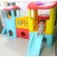 บ้านเด็กวินเทจ สีพาสเทล, สไลเดอร์พร้อมปีนป่าย บ้านสไลเดอร์ของเล่น บ้านน้อยสองชั้น กระดานลื่นพลาสติก,บ้านมีสไลเดอร์ , เครื่องเล่นสนาม พร้อมส่ง