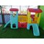 บ้านเด็กวินเทจ สีพาสเทล, สไลเดอร์พร้อมปีนป่าย บ้านสไลเดอร์ของเล่น บ้านน้อยสองชั้น กระดานลื่นพลาสติก,บ้านมีสไลเดอร์ , เครื่องเล่นสนาม พร้อมส่ง