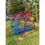 เครื่องเล่นสนามกลางแจ้ง เหล็ก ชุดปีนป่ายรวมรถไฟ พร้อมชิงช้านั่งคู่ OutdoorPlayground,ผลิตเครื่องเล่นสนาม,เครื่องเล่นในสนามเด็กเล่น,เครื่องเล่นงบสพฐ.,ประชารัฐ, ราคาโรงงาน