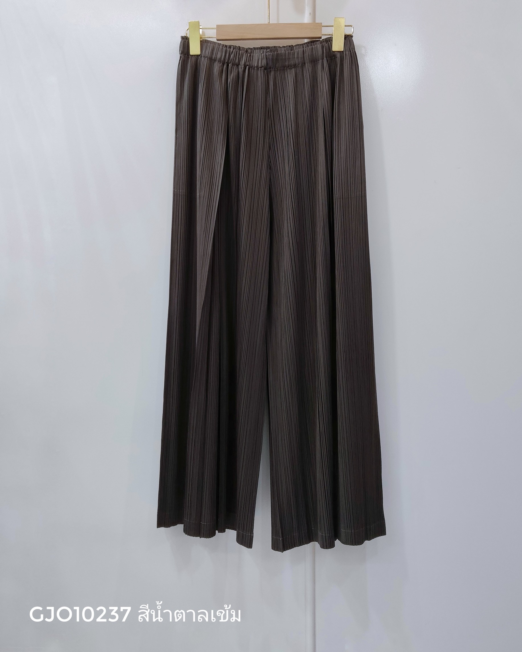 ยาว36นิ้ว! 2MUAY รุ่น GJO10237 กางเกงพลีทคุณภาพ FLOWY WIDE LEG PLEATED PANT 9 สี FREE SIZE