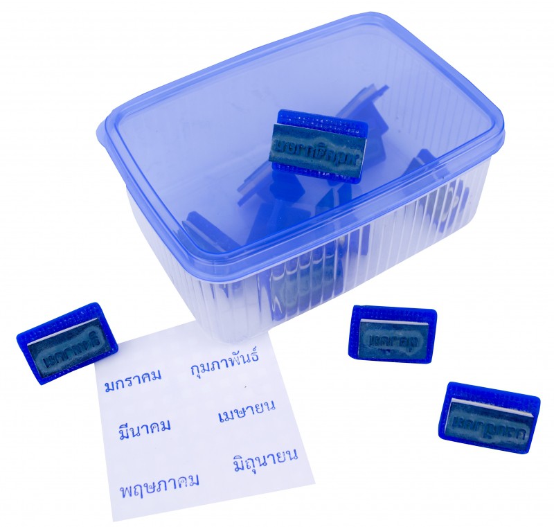 ชุดตรายางเดือน 12 ชิ้น (คละไซส์) RS030 ,ตรายาง ,ตราปั๊ม ,สื่อการสอน , ตัวปั๊ม12เดือน
