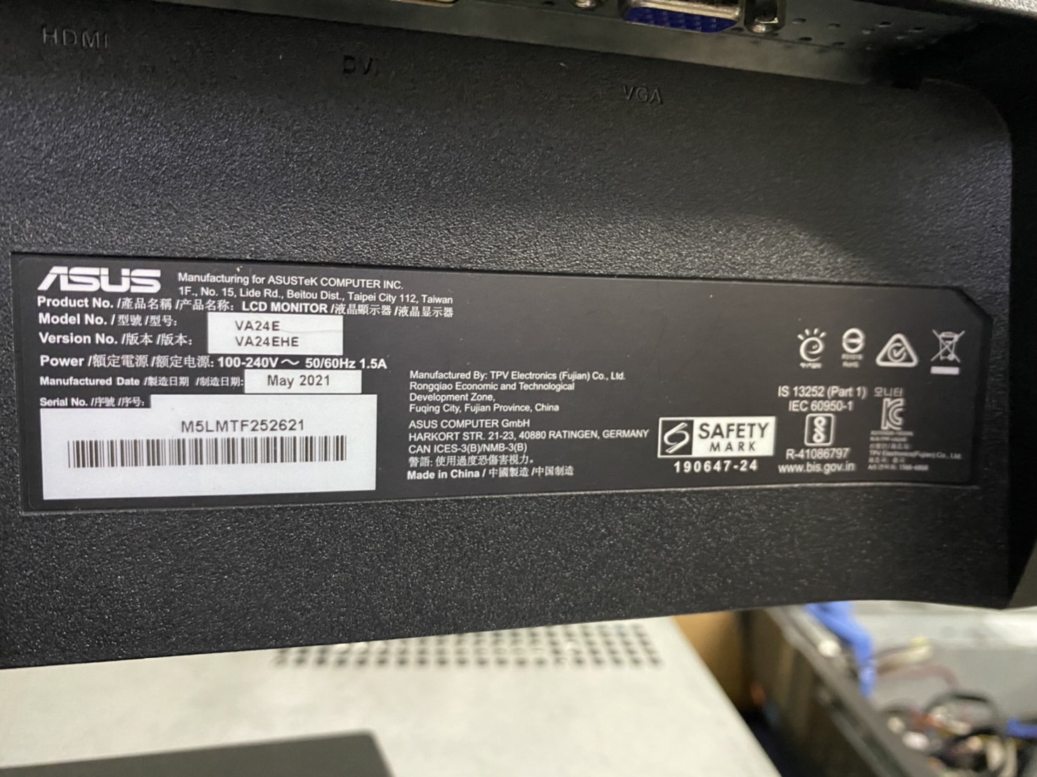 Asus S500SC (คอมพิวเตอร์ตั้งโต๊ะ) + Monitor Asus 23.8 inch