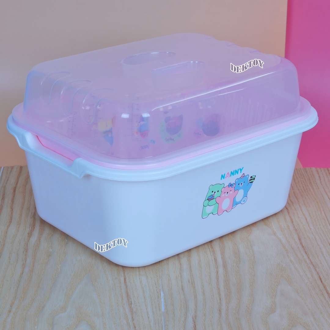 NANNY แนนนี่ ที่คว่ำขวดนมมีฝาปิดแนนนี่ลายมุนิน N216FM