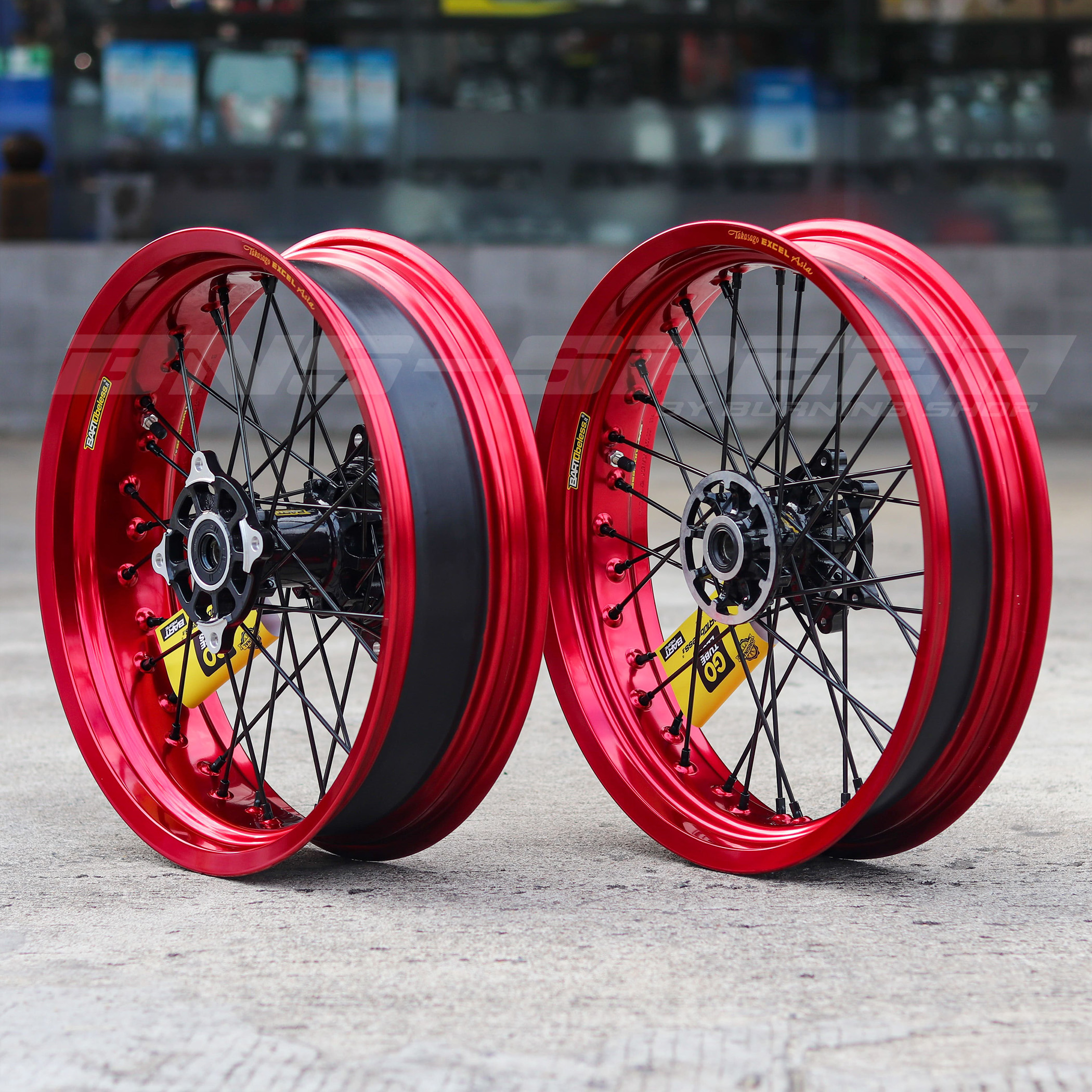 ชุดล้อโมตาด Bartubeless CRF250/300L M RALLY สีแดง