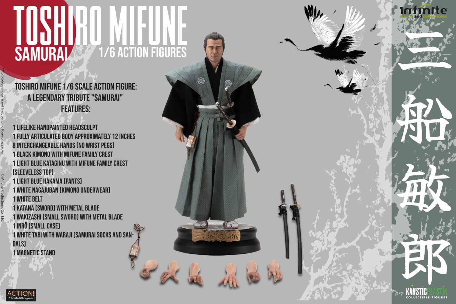 [สั่งจอง] Infinite Statue X Kaustic Plastik 1/6 ：Toshiro Mifune Action Figure