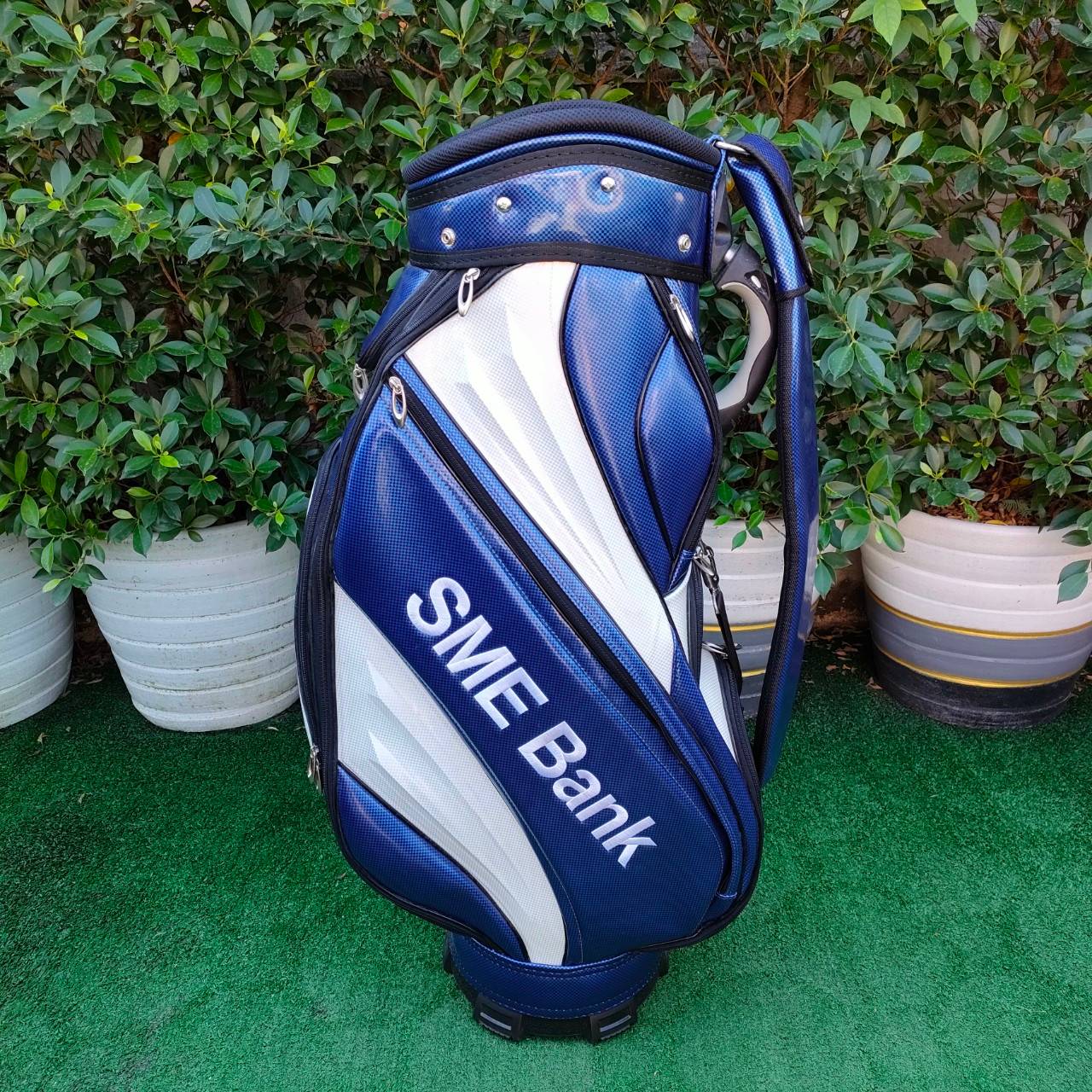 ถุงกอล์ฟ SME BANK หนังเเก้ว มือสอง ถุง TOUR ใบใหญ่ หนังสวยครับ