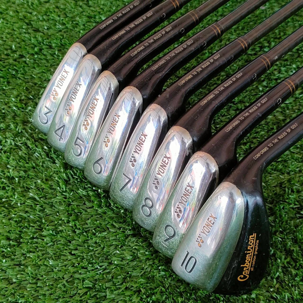 ชุดเหล็ก YONEX CARBONIAON มีเหล็ก 3-10 เคฟล่าทั้งชิ้น ก้าน VORTICAL FLEX R